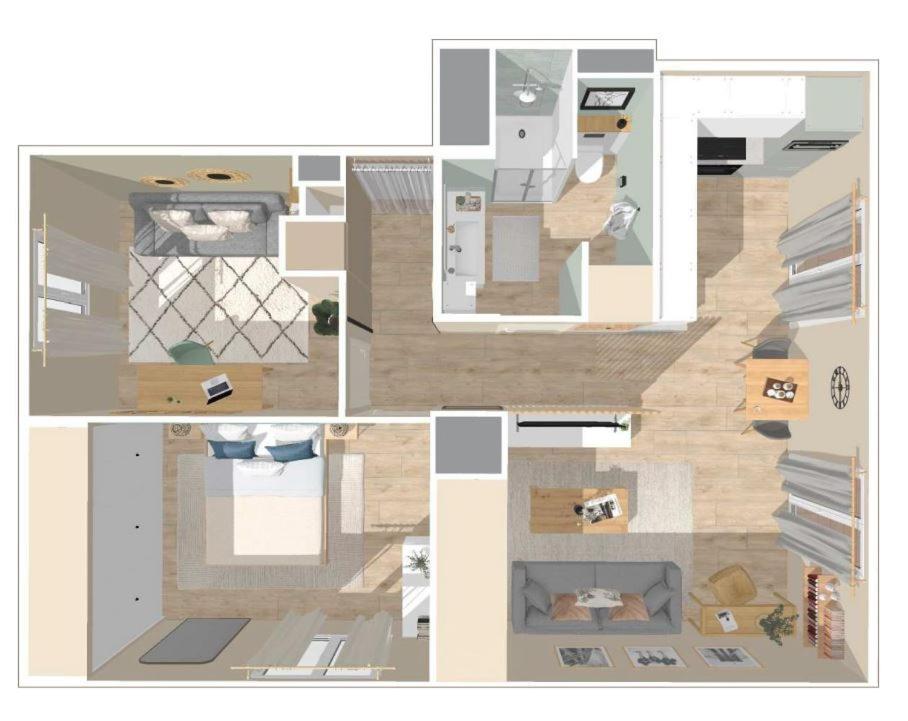 Appartement 2 Queenbed Parking Clim Wifi 엑상프로방스 외부 사진